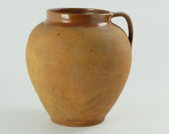 Extra Large Clay Pot, Antique Pottery Planter, Primitive Rustic Earthenware, Vintage Stone Ware, Terracotta Primitive Vessel