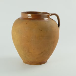 Extra Large Clay Pot, Antique Pottery Planter, Primitive Rustic Earthenware, Vintage Stone Ware, Terracotta Primitive Vessel