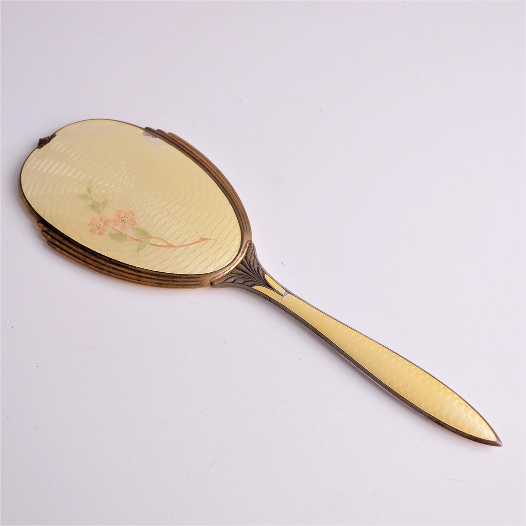 Vintage Hand Mirror, Vanity Mirror, Make up Beveled Glass Hand Held ...