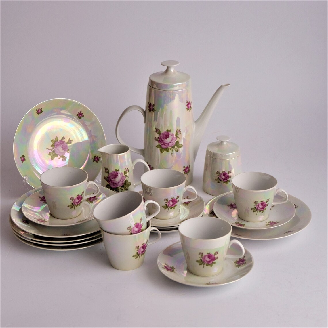 Vintage Tea Set for 6 KAHLA GDR 1970s Retro Coffee Set Etsy