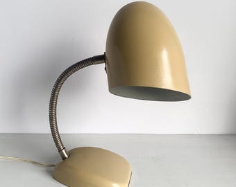 Vintage Mid-century Modern Grandrich Gooseneck Metal Beige Desk