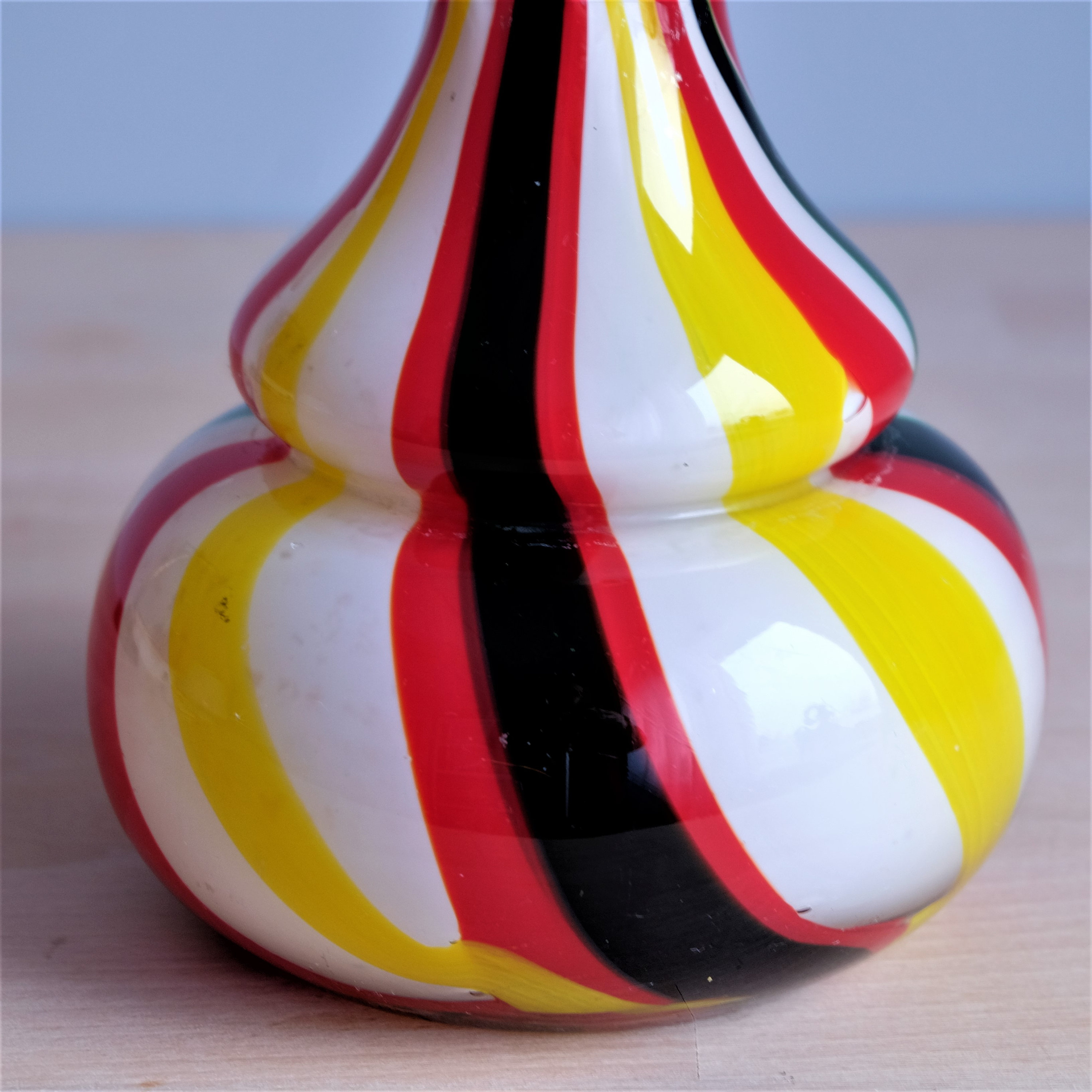 Vintage Flower Vase Hand Blown MultiLayered Multicolored Etsy