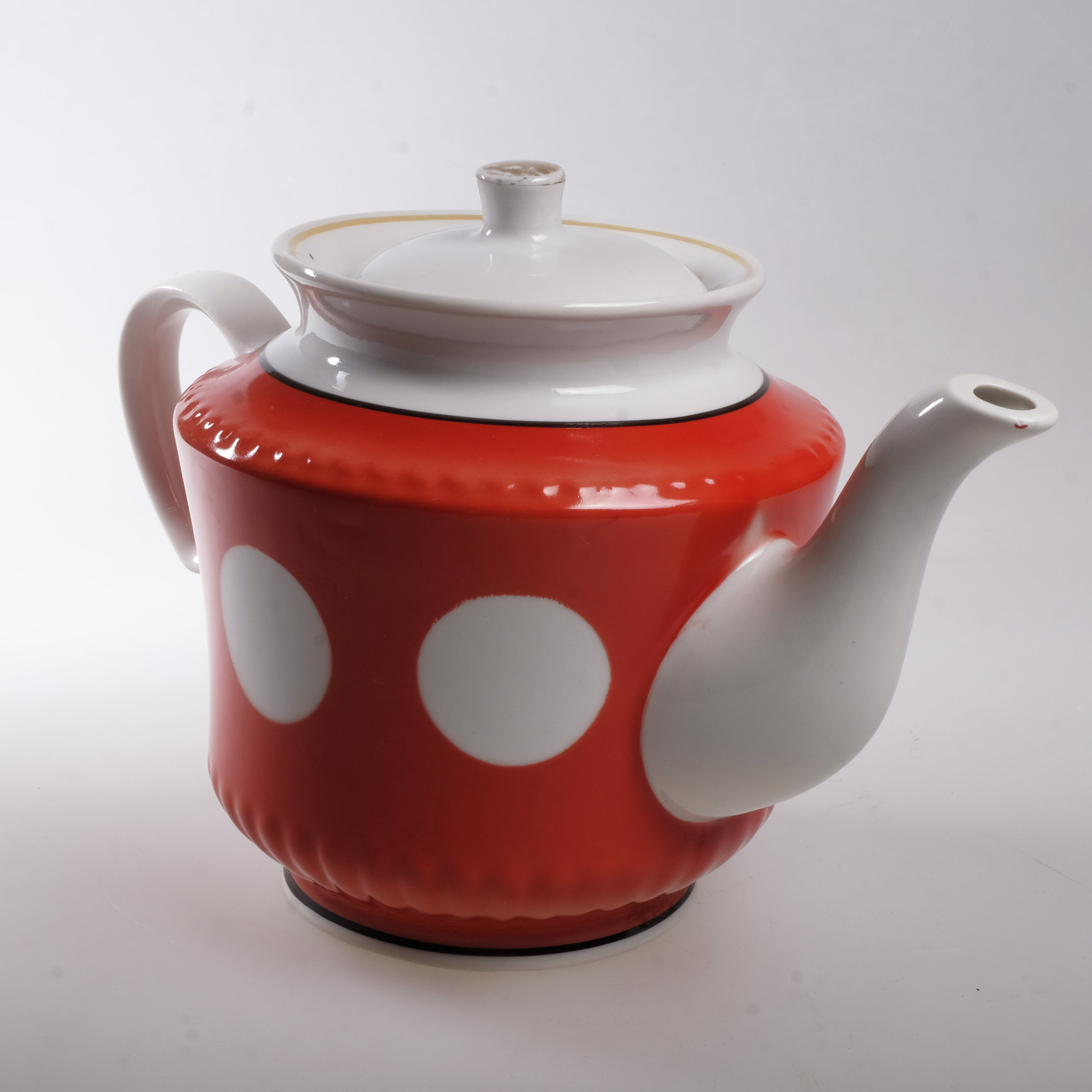 Red vintage teapot Large polka dot teapot 2L Tea kettle Etsy