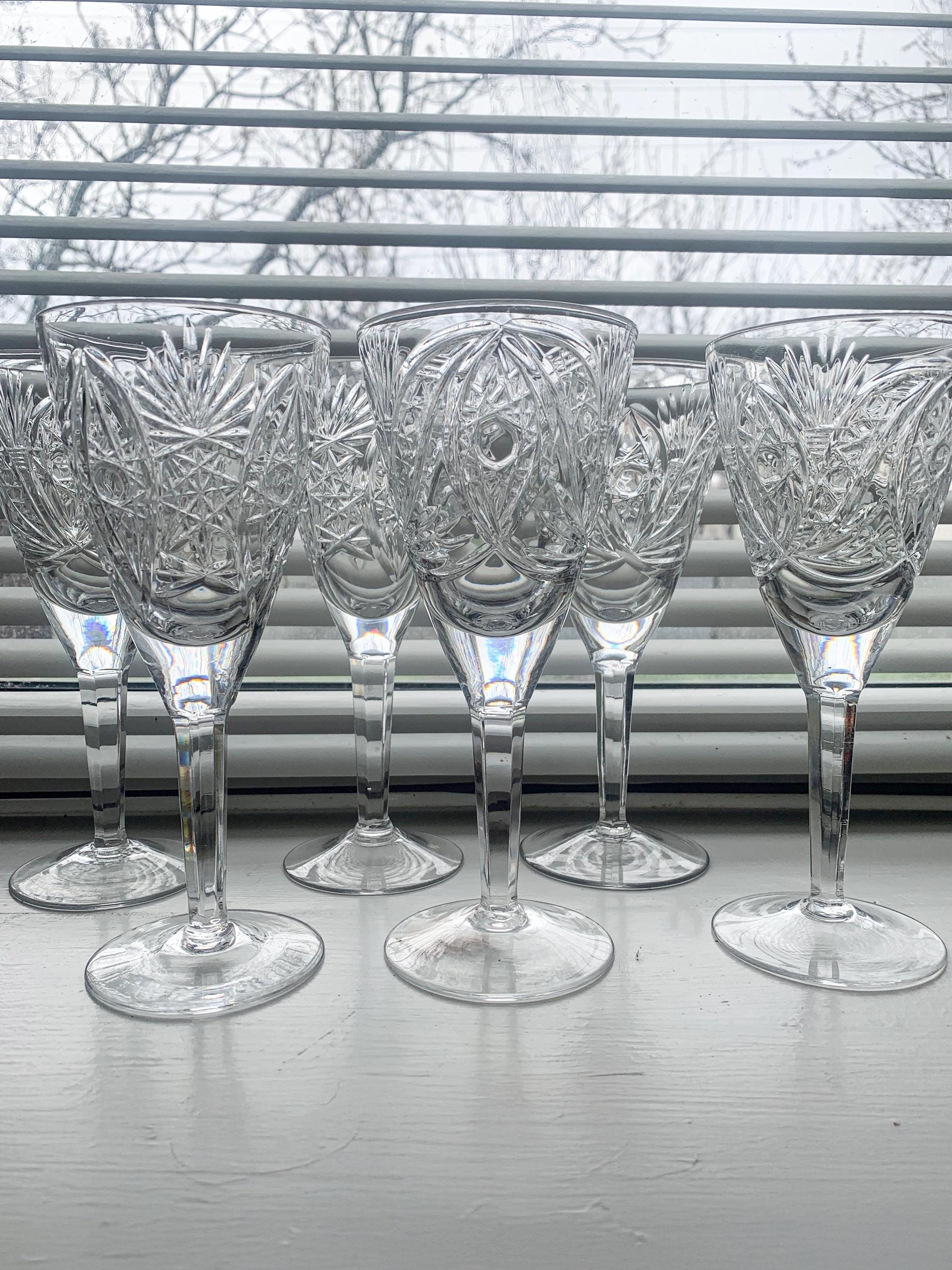 ビンテージ USSR 旧ソ連 ワイングラス クリスタル 5脚セット 切子 酒器 Ussr crystal - Etsy 日本