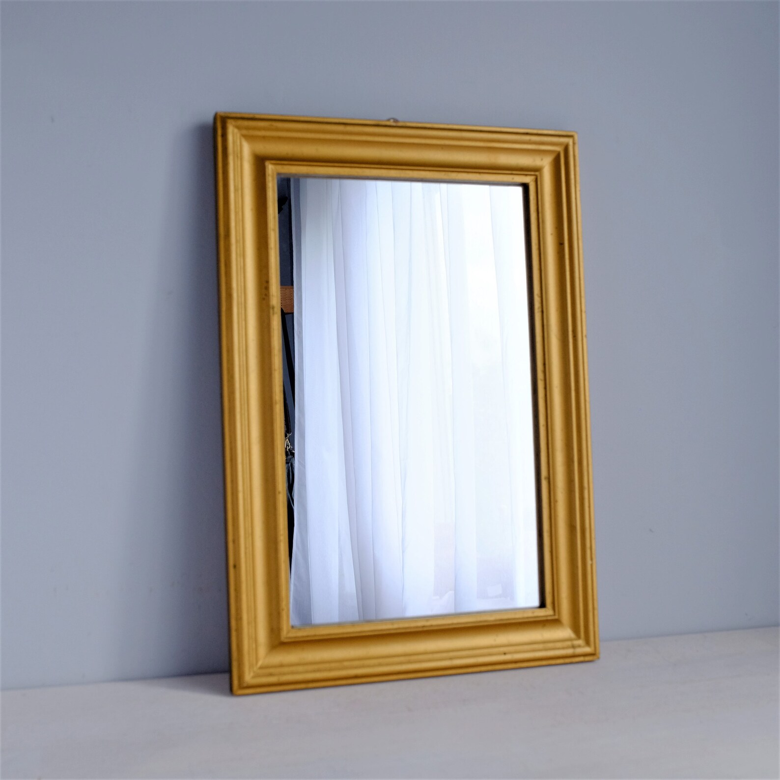 Framed Wall Mirror Primitive Style Rustic Wooden Frame Etsy