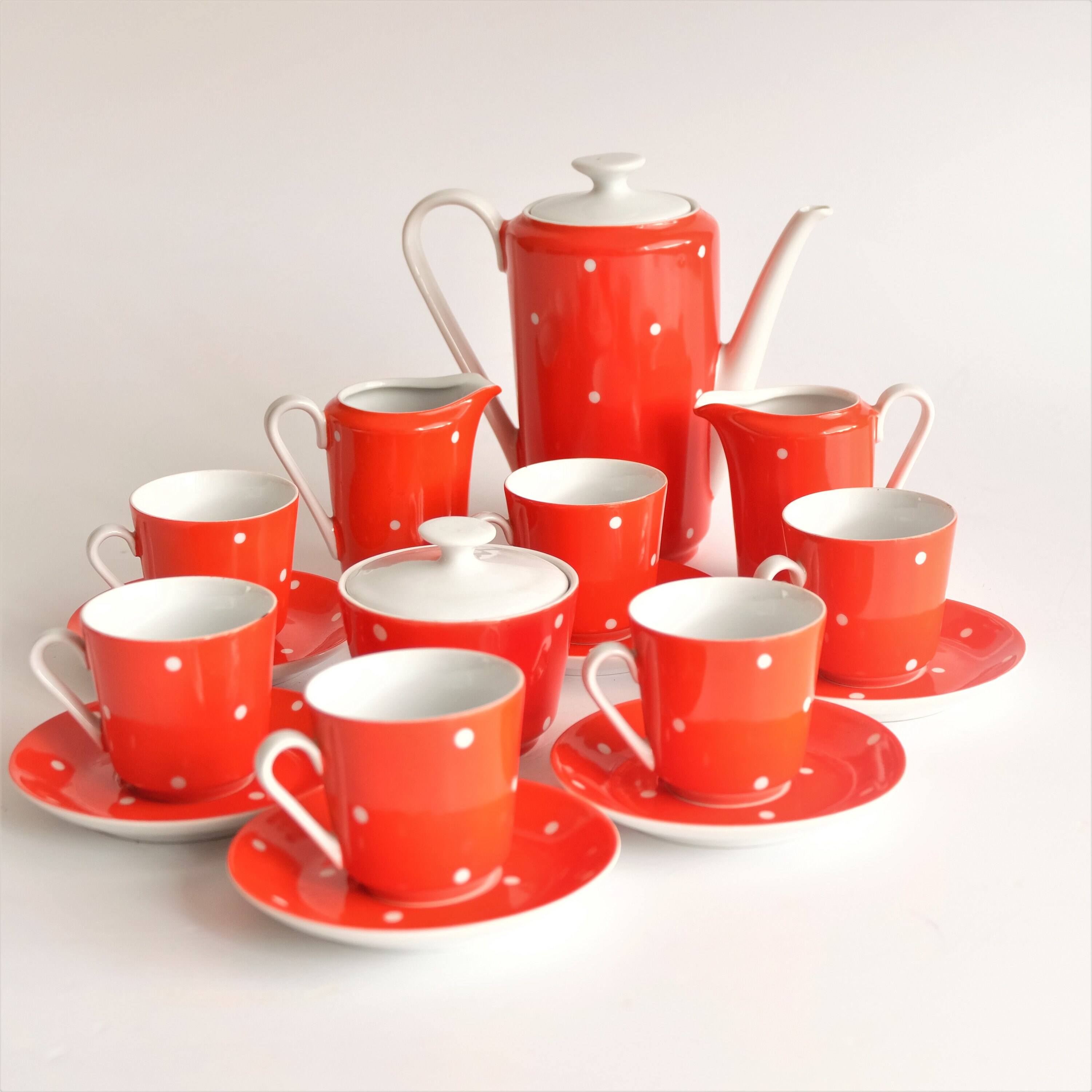 Porcelain Coffee Set for 6 KAHLA GDR Retro Tea Set Mid Etsy