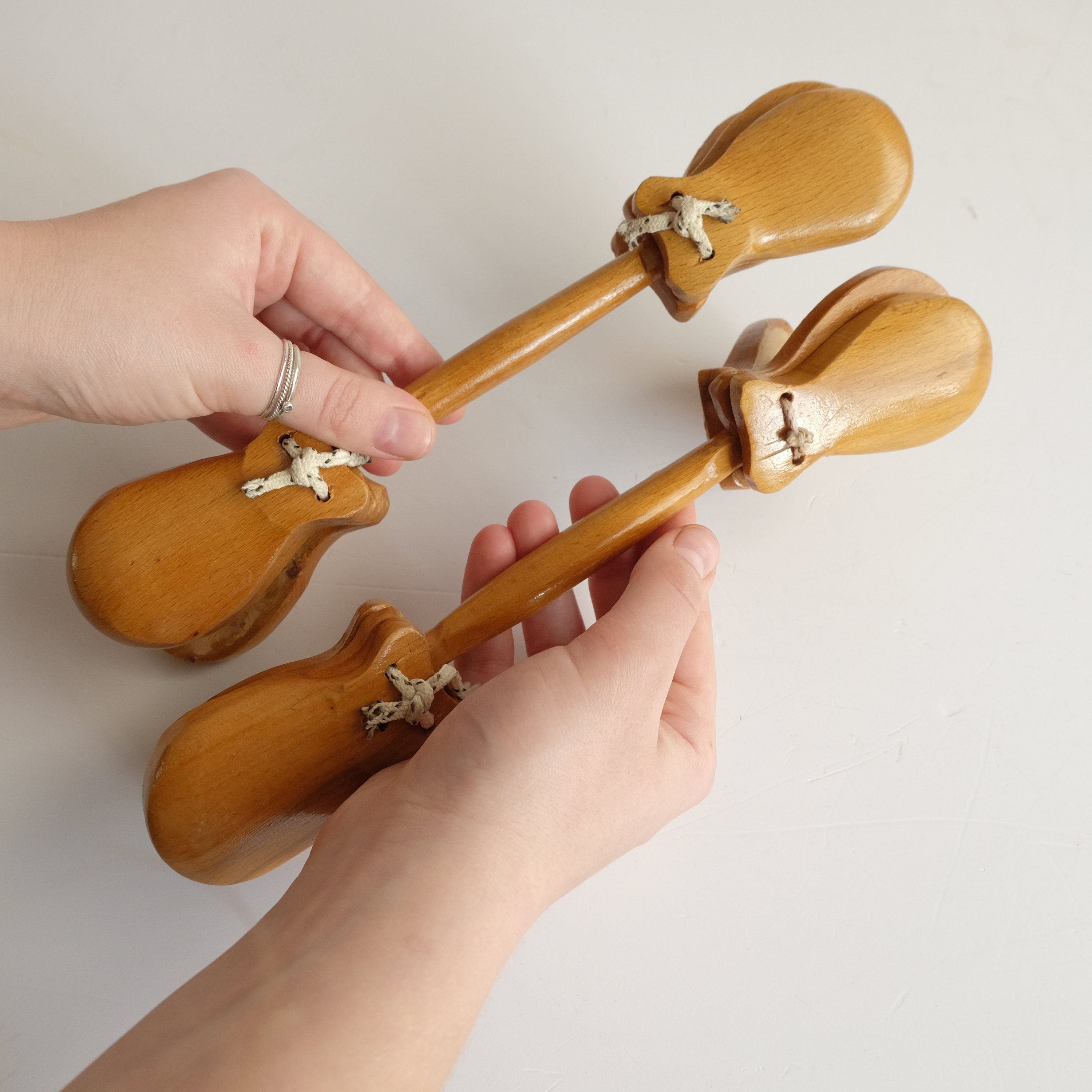Pair of Wooden Musician Gift USSR Vintage Musical Etsy UK