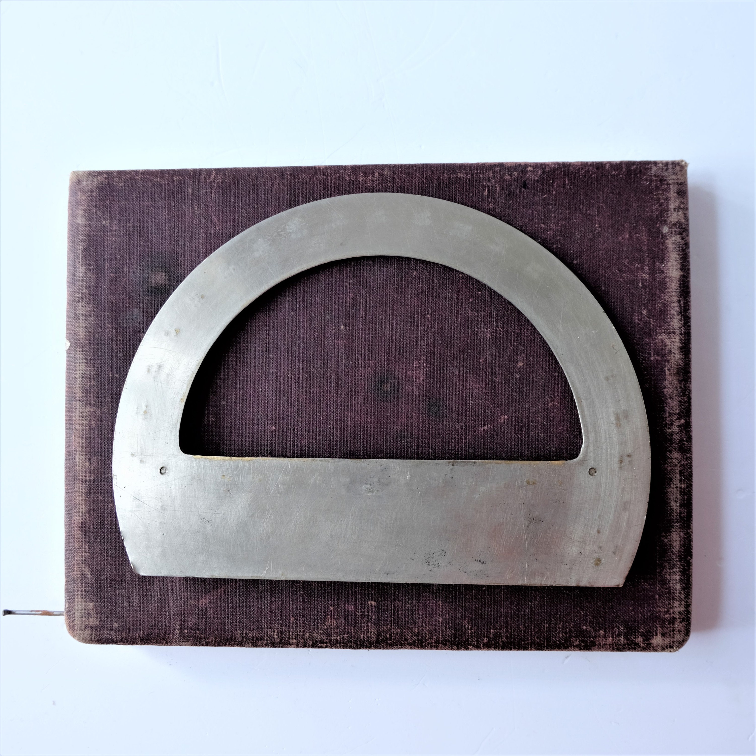 Antique Large Chromed Brass Protractor with Original Case Etsy