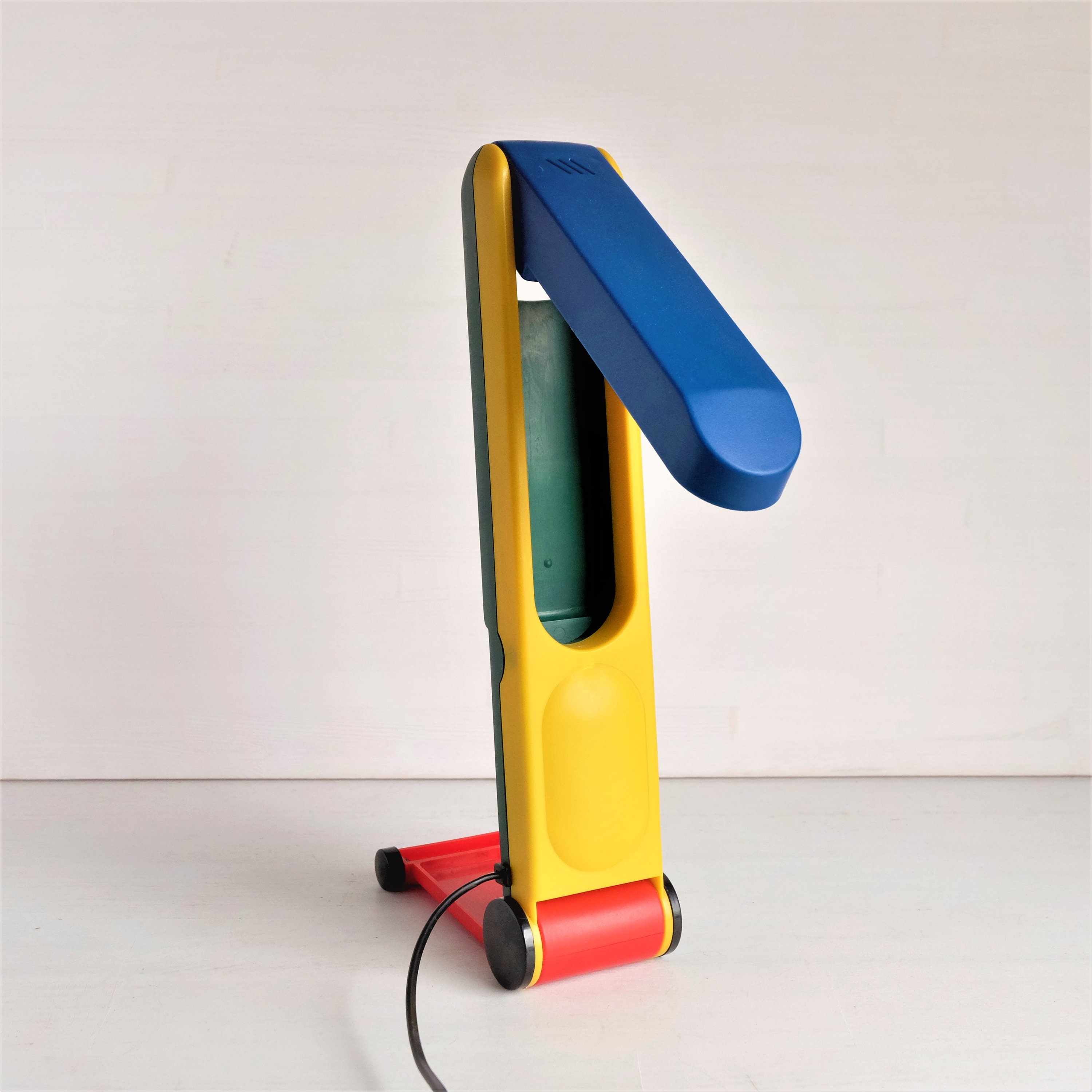Mid Century Colorful Table Lamp, Toucan Style Multicolor Folding Desk Lamp, Memphis Style, Vintage Night Light