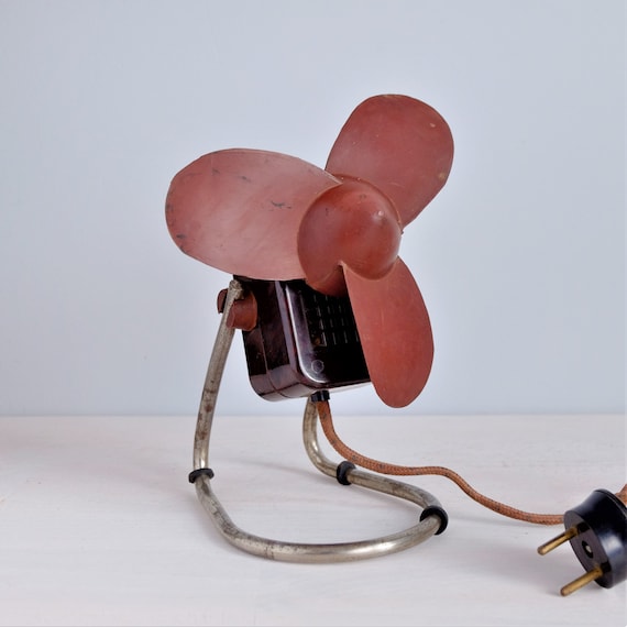 Rare Small Bakelite Fan, 1963, Electric Desk Fan, Mid Century Industrial Home Decor, Vintage Office Decor