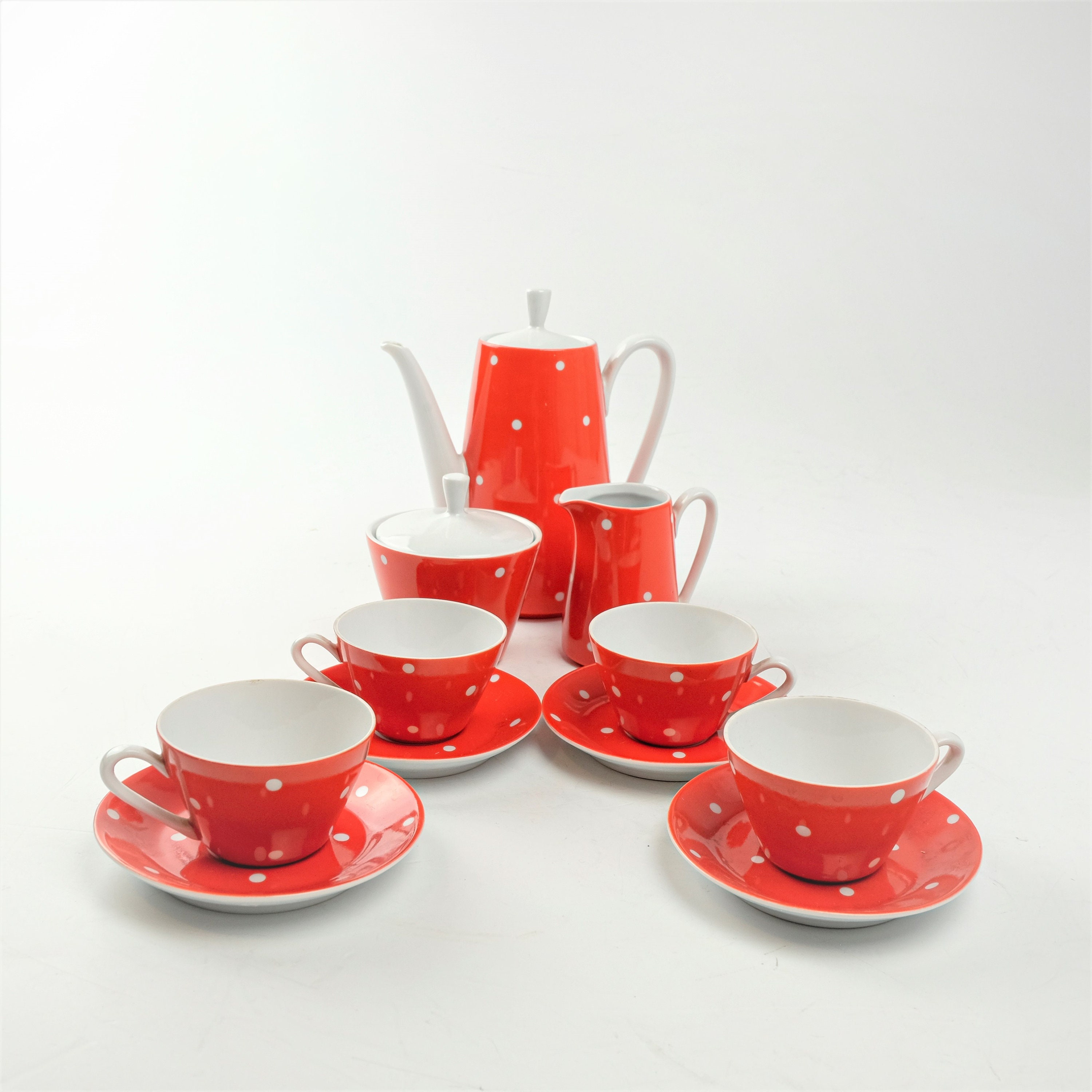 Porcelain Coffee Set for 4 KAHLA GDR Retro Tea Set Mid Etsy