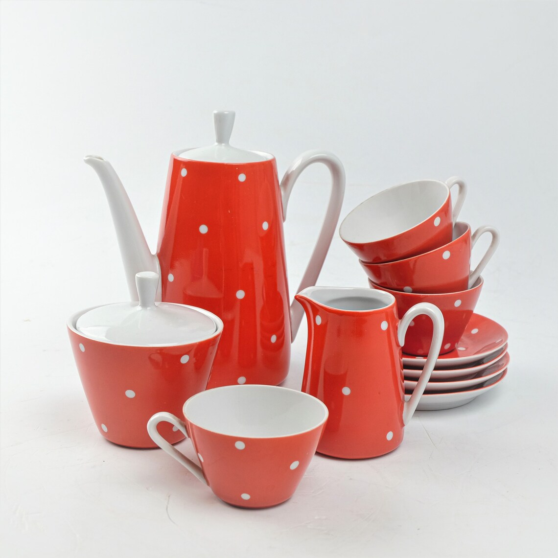 Porcelain Coffee Set for 4 KAHLA GDR Retro Tea Set Mid Etsy