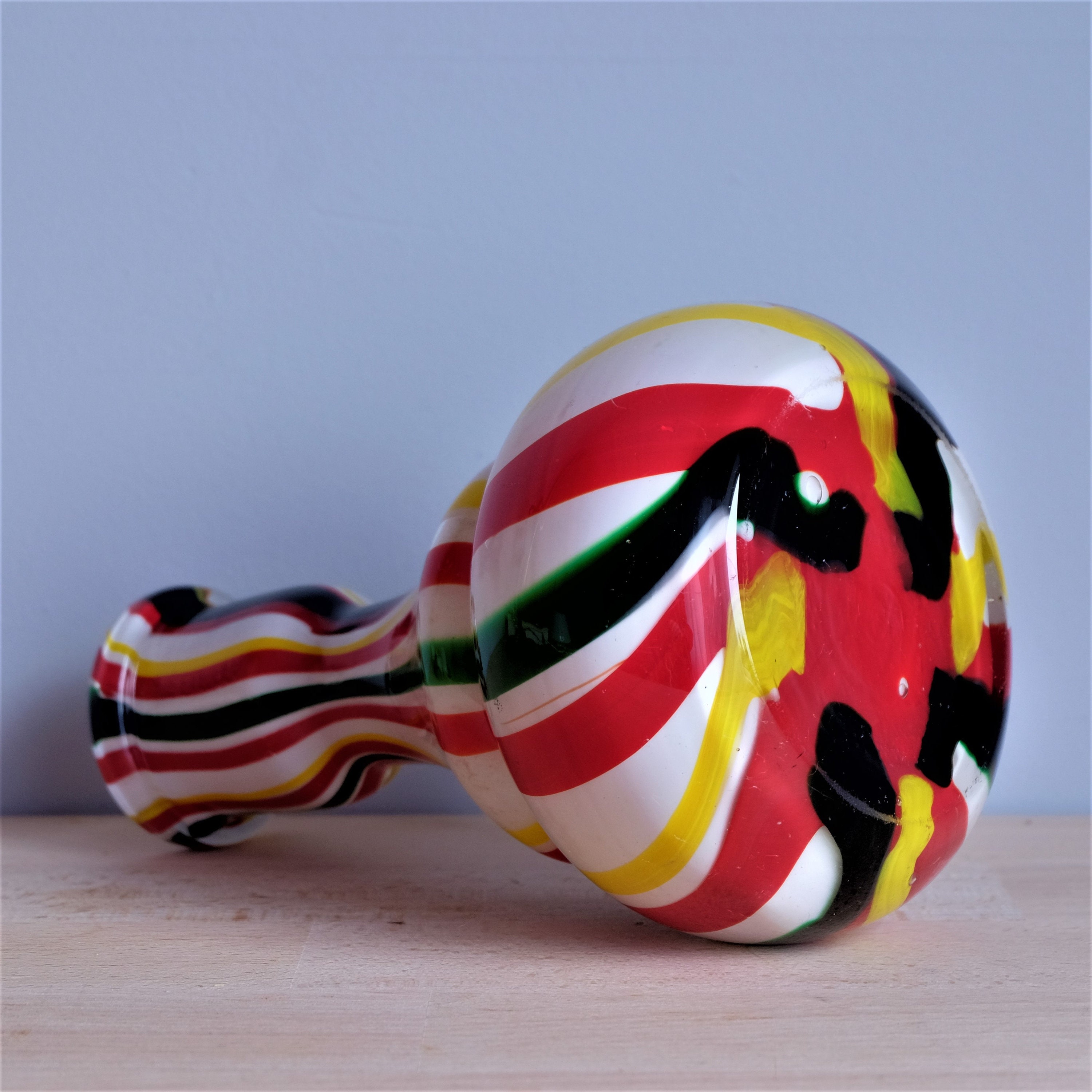 Vintage Flower Vase Hand Blown MultiLayered Multicolored Etsy