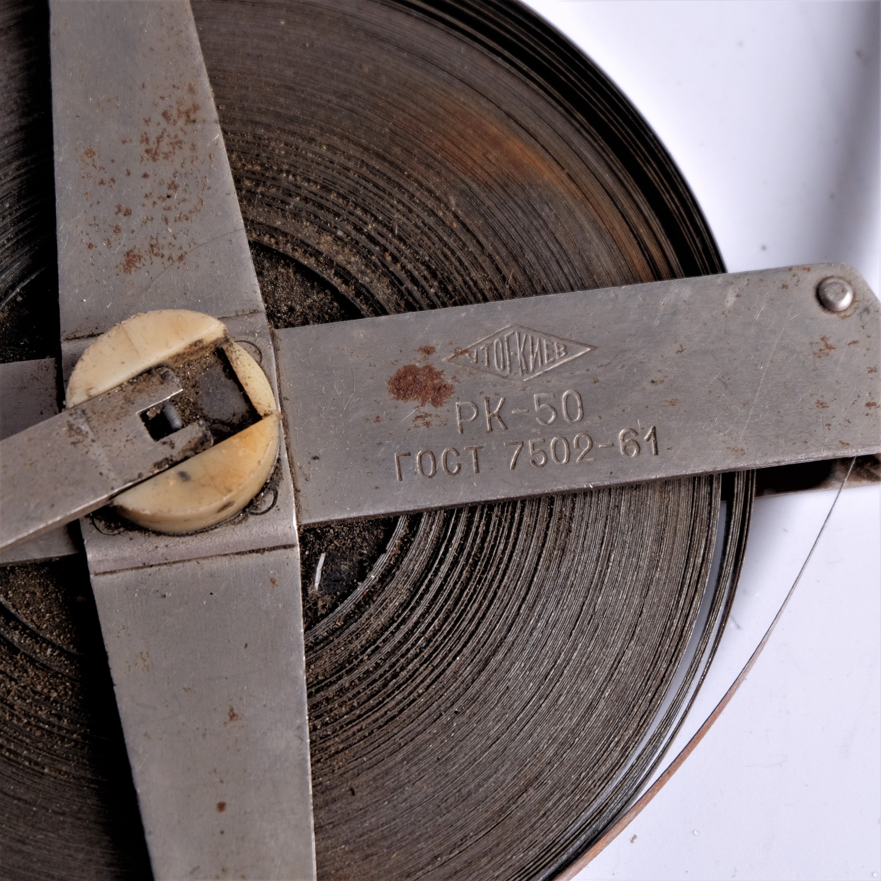 Antique DIETZGEN Open Reel Steel Surveyor Tape Measure 100ft Wood