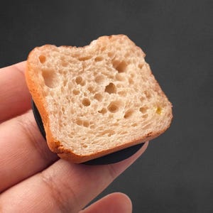 Buttered Toast Phone Grip: Realistic Food, Handmade Epoxy Resin, Magnetic Option