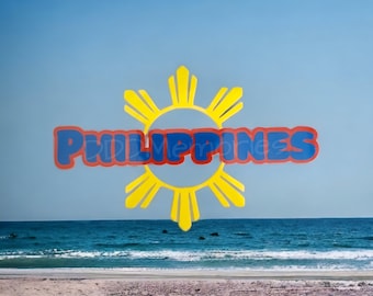 Philippines Pride Decal: 5"x3" Bumper/Window Sticker