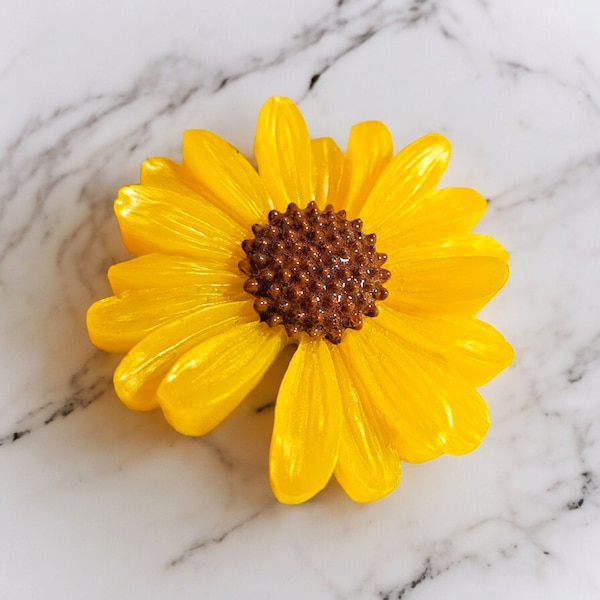 Sunflower Fridge Magnet, Realistic 3D Sunflower