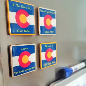 Aimants Colorado, lot de 4, citations Colorado