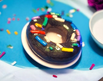 Scented Chocolate Sprinkle Donut Phone Grip: Handmade Magnetic Option