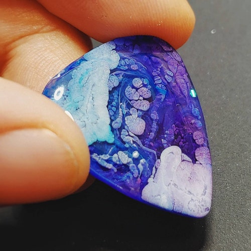 Custom Resin Flower Guitar Pick Etsy