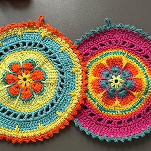 Topflappen,gehäkelt,Mandala knitt