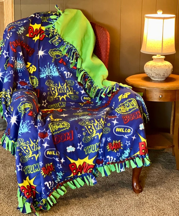 Cartoon Blurbs Double Thick Fleece Tie Blanket Throw Blanket for