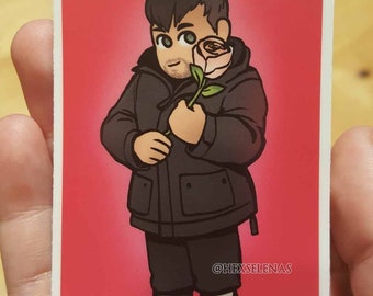 3" Valentines Guy Mr. Shoes Vinyl Stickers