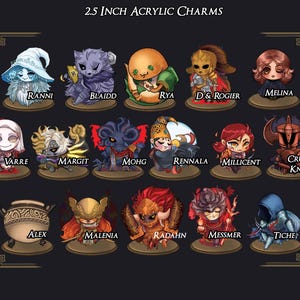 2.5&quot; Souls B Acrylic Charms