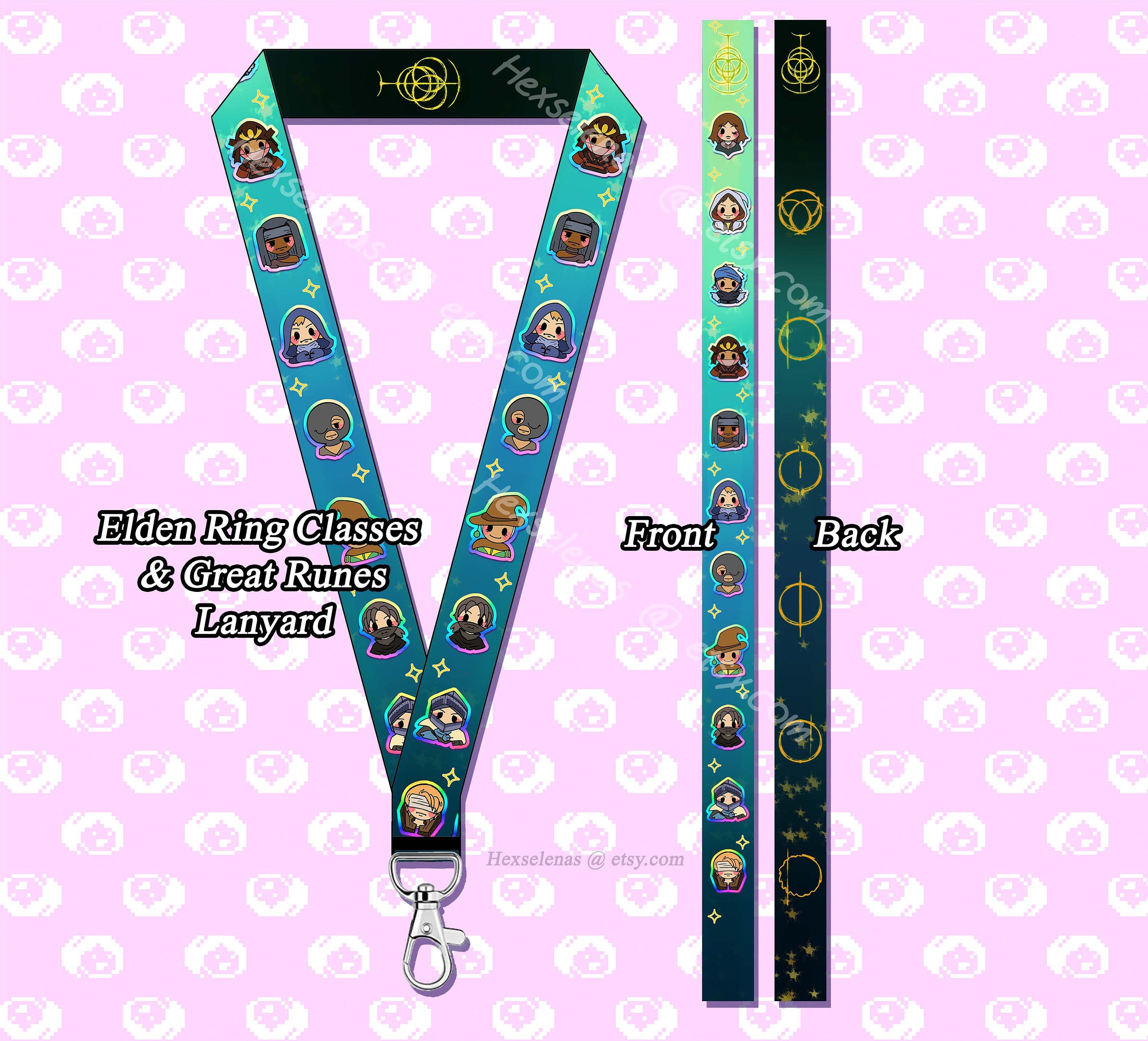 Double Sided  Video Game Inspired Lanyard