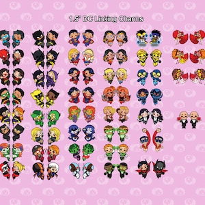 1.5" Bats & Friends Linked Charms