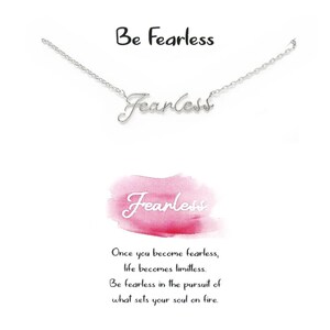 Charm Necklace, little necklace, gift necklace, fearless Necklace, Dainty jewelry, Signs necklace, friendship necklace, minimalist necklace