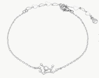Zodiac Sign Jewelry, Constellation Bracelet with Crystals, Celestial Jewelry, Zodiac Sign Bracelet, Zodiac Dainty Bracelet, BFF Gift