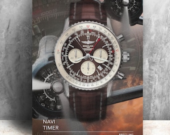 Breitling Navitimer / impression de montre d’aviation sur toile. Art graphique audacieux sur toile