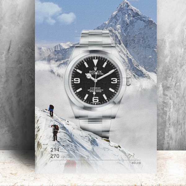 Rolex Explorer 214270 orologio stampa su tela. Grafica in grassetto su tela
