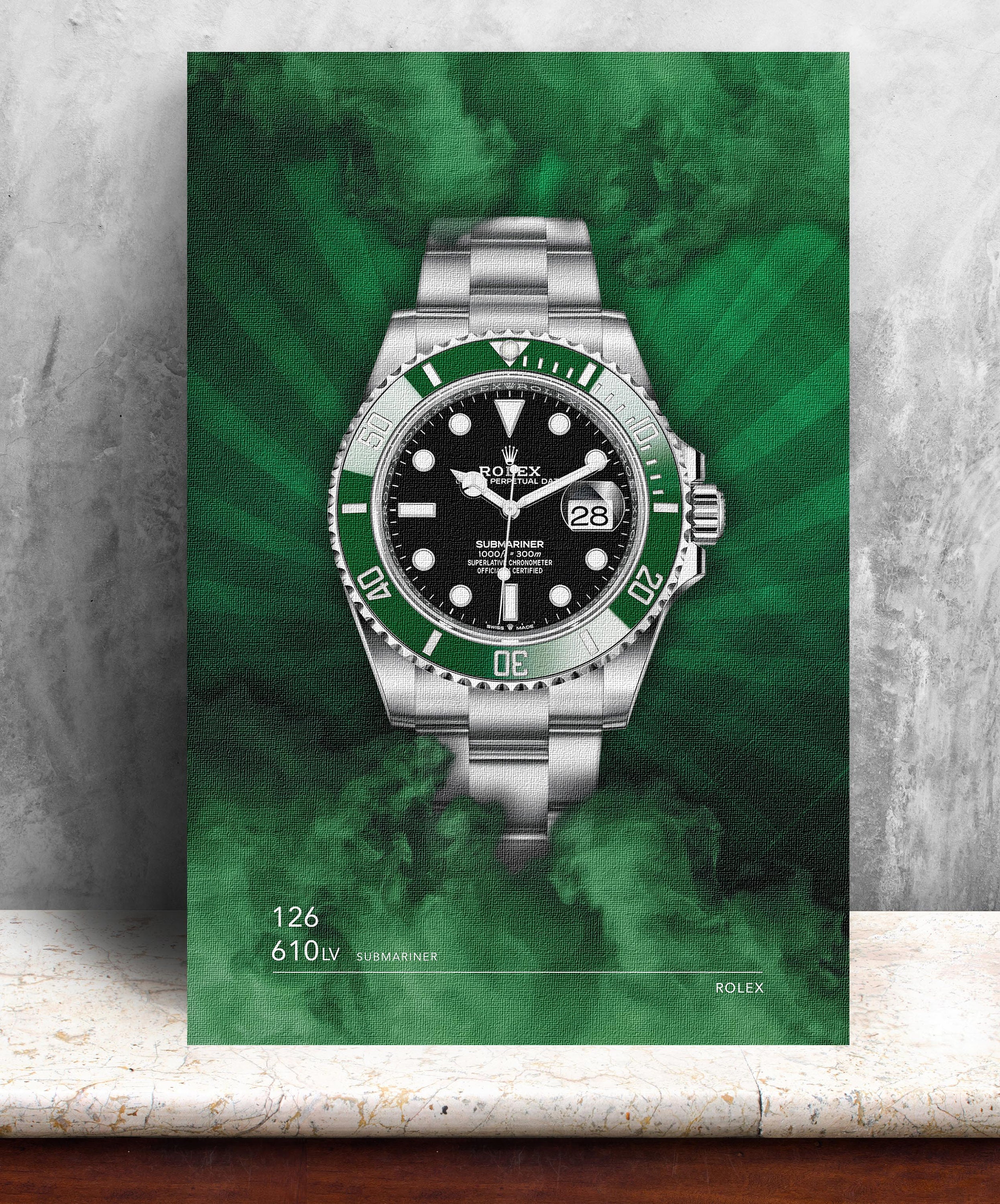 Rolex Submariner Hulk Poster  Quality Prints – Wind It On The Move