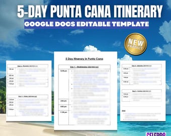 Punta Cana Itinerary, Punta Cana Girls Trip Itinerary, Punta Cana Birthday Weekend Itinerary, Punta Cana Bachelorette Itinerary Template