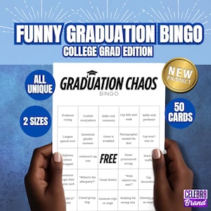 Bingo drôle de remise des diplômes, Bingo pour diplômés, Bingo de remise des diplômes, Bingo pour écoles supérieures, Bingo pour diplômés universitaires, Bingo imprimable