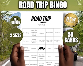 Road Trip Bingo, Printable Road Trip Game, Travel Bingo Game, Vacation Car Game, Travel Bingo Printable, Long Drive Car Game, Summer Bingo