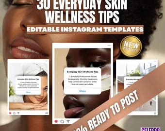 Schoonheidsspecialiste bewerkbare canva-sjablonen, Huidverzorgingstips, socialmediaposts, Schoonheidsspecialiste Instagram, Med Spa Esthetics Marketing, Dermatologen