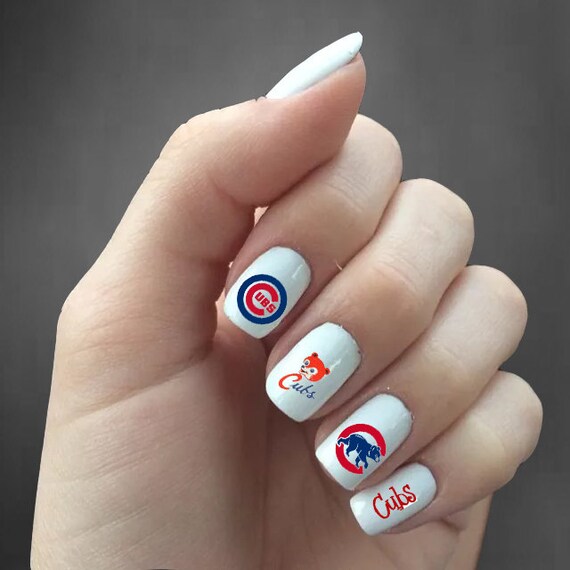 Chicago Cubs Nail Decals / Cubs Nail Art / Chicago Cubs Nail Etsy