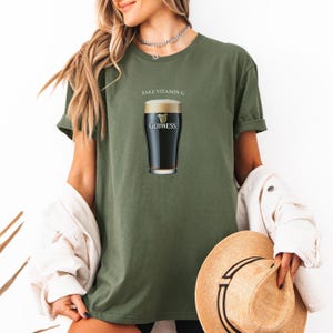 Guinness Pint Vitamin G Unisex T-Shirt | Guinness Beer St. Patrick&#39;s Day Casual Graphic Tee | Perfect for St. Patrick&#39;s Day