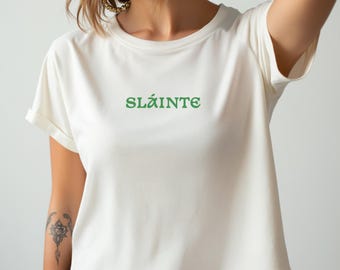 Camiseta del Día de San Patricio de Sláinte / Camiseta cuadrada para mujer de Irish Toast