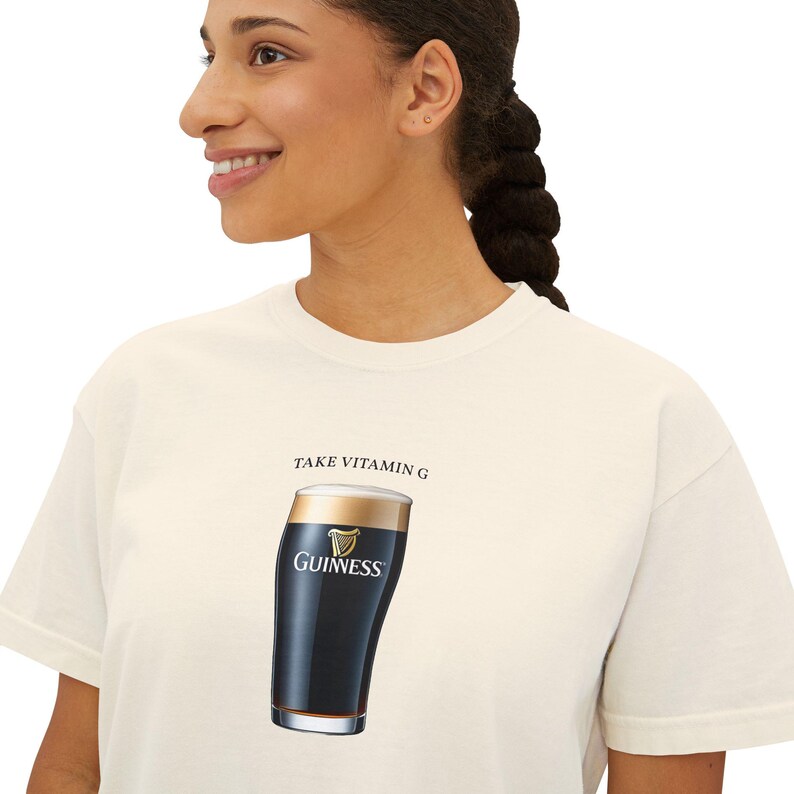 Guinness Pint 'Vitamin G' Women's Boxy Tee | St. Patrick's Day image 3