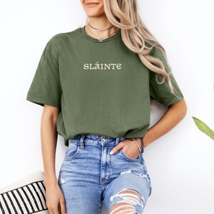 Sláinte Unisex T-Shirt | Minimal St. Patrick&#39;s Day Top Casual Graphic Tee | Perfect for St. Patrick&#39;s Day