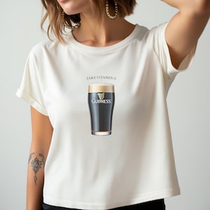 Guinness Pint Vitamin G Women&#39;s T-Shirt | Guinness Beer St. Patrick&#39;s Day Casual Graphic Tee | Perfect for St. Patrick&#39;s Day