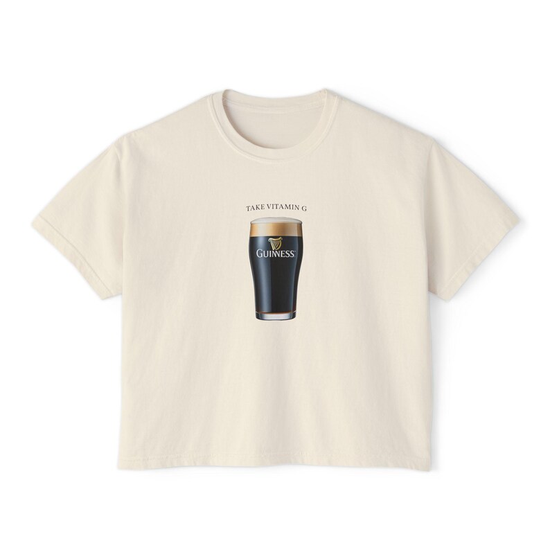 Guinness Pint 'Vitamin G' Women's Boxy Tee | St. Patrick's Day image 2