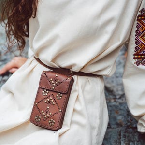 Handmade Ukrainian Natural Leather Bag for Women | Boho Crossbody or Tote | Ethnic Artisan Purse | Natural Leather  | Fashion Gift for Her
