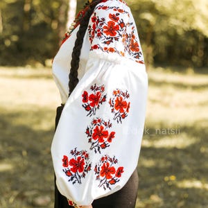 Ukrainian Carpathian Vyshyvanka Blouse for Women – Handmade Embroidered Traditional Shirt, Boho Style, Perfect for Festive or Everyday Wear