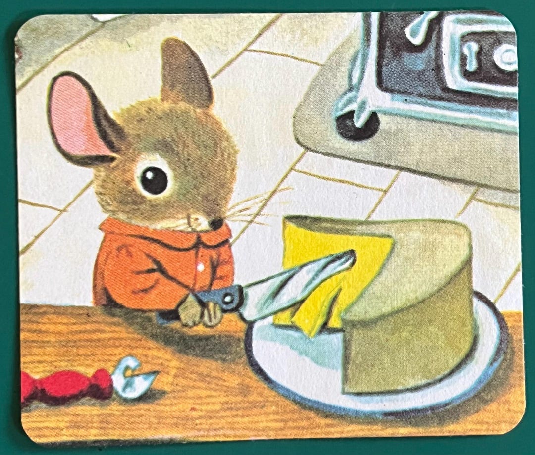 Richard Mouse Richard Scarry Storybook Mouse With Cheese Sticker - Etsy