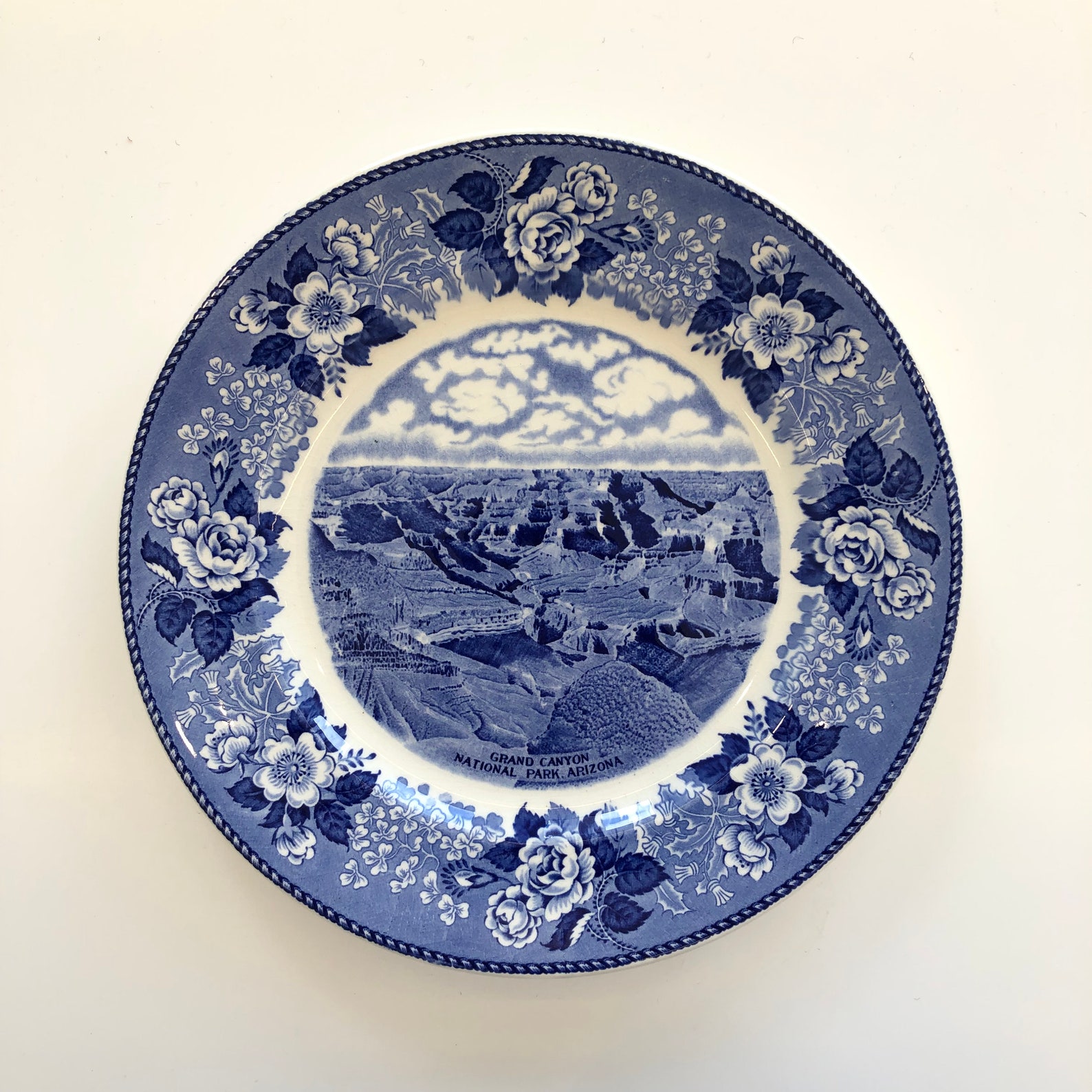 Vintage Fine Staffordshire Ware Plate England Grand Canyon Etsy